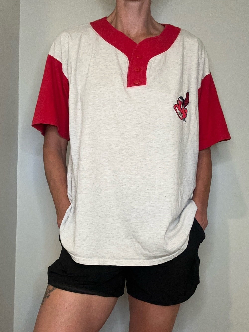 Vintage 1990s Cleveland Indians baseball jersey Chief Wahoo
